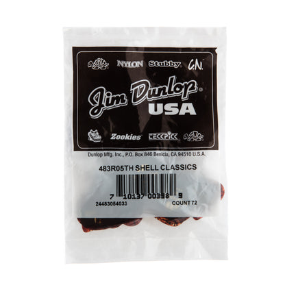 Jim Dunlop DUNLOP CELLULOID SHELL GUITAR PICK REFILL BAG 72-PACK THIN - 483R05TH