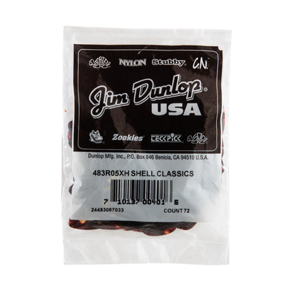 Jim Dunlop DUNLOP CELLULOID SHELL GUITAR PICK REFILL BAG 72-PACK EXTRA HEAVY - 483R05XH