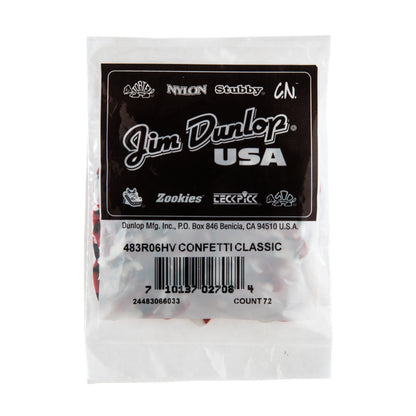 Jim Dunlop DUNLOP CELLULOID CONFETTI GUITAR PICK REFILL BAG 72-PACK HEAVY - 483R06HV