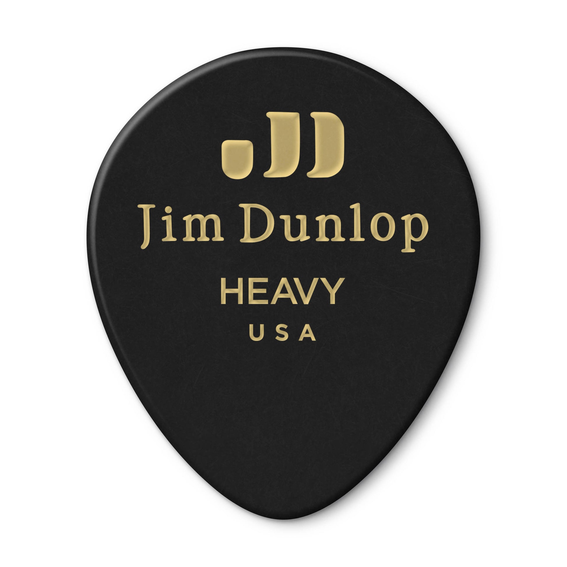Jim Dunlop DUNLOP CELLULOID BLACK TEARDROP GUITAR PICK PLAYER'S PACK 12-PACK HEAVY - 485P03HV