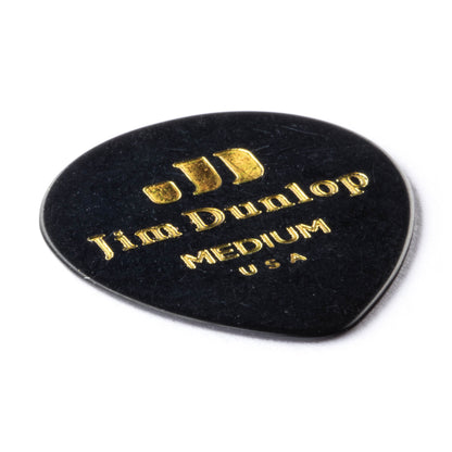 Jim Dunlop DUNLOP CELLULOID BLACK TEARDROP GUITAR PICK PLAYER'S PACK 12-PACK MEDIUM - 485P03MD