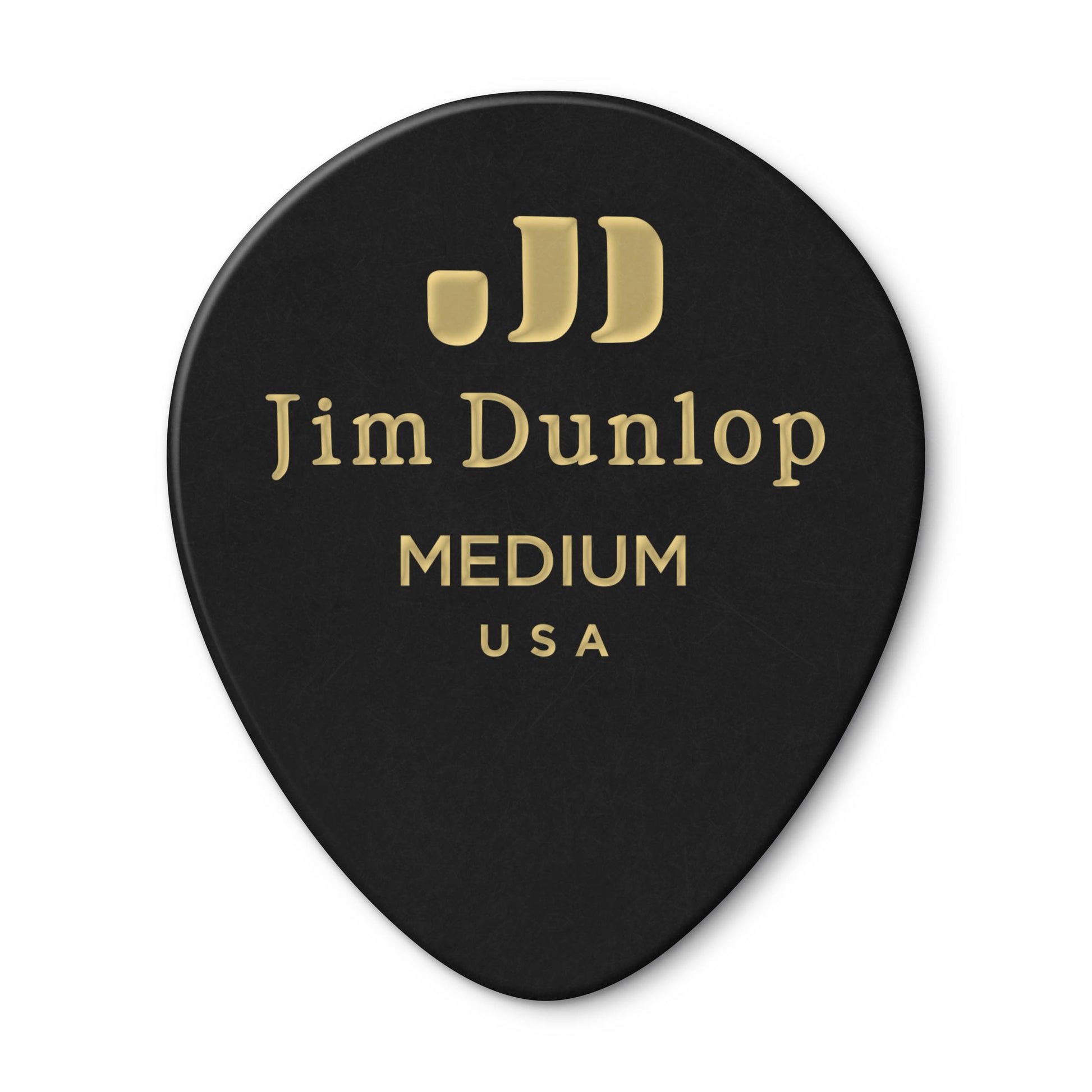 Jim Dunlop DUNLOP CELLULOID BLACK TEARDROP GUITAR PICK PLAYER'S PACK 12-PACK MEDIUM - 485P03MD