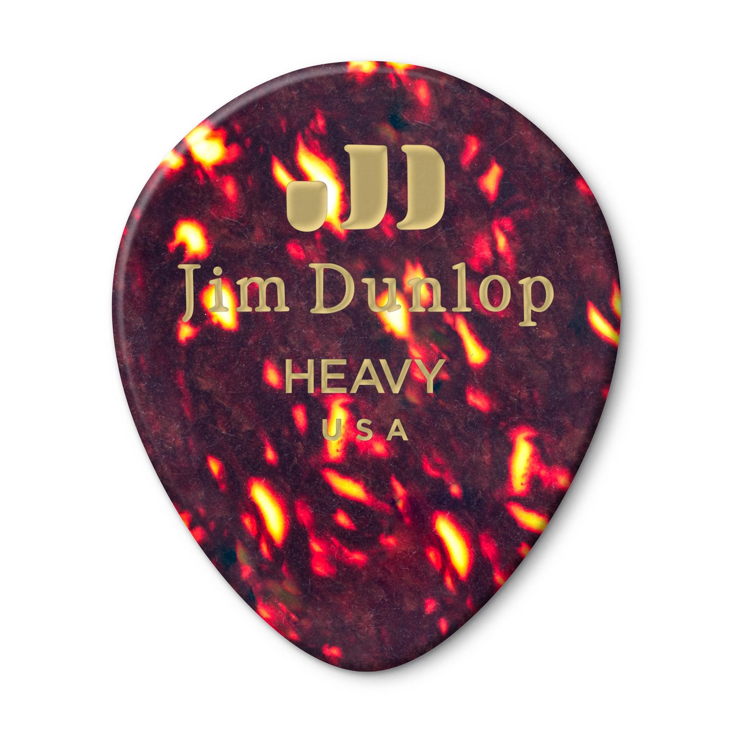 Jim Dunlop DUNLOP CELLULOID SHELL TEARDROP GUITAR PICK PLAYER'S PACK 12-PACK HEAVY - 485P05HV