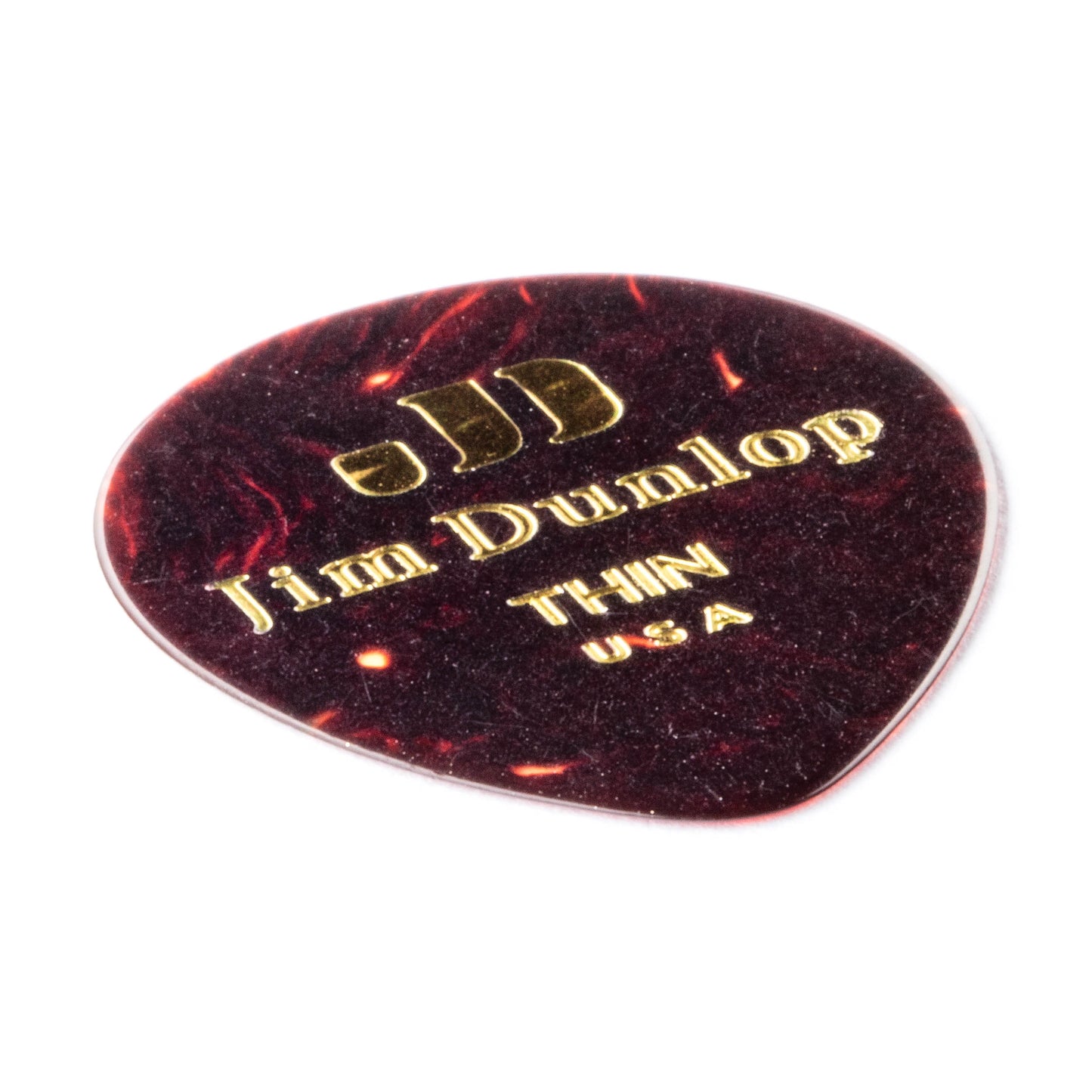 Jim Dunlop DUNLOP CELLULOID SHELL TEARDROP GUITAR PICK PLAYER'S PACK 12-PACK THIN - 485P05TH