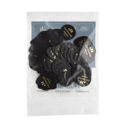 Jim Dunlop DUNLOP CELLULOID BLACK TEARDROP GUITAR PICK REFILL BAG 72-PACK MEDIUM - 485R03MD