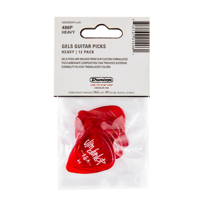Jim Dunlop DUNLOP GELS RED GUITAR PICK PLAYER'S PACK 12-PACK HEAVY - 486PHV