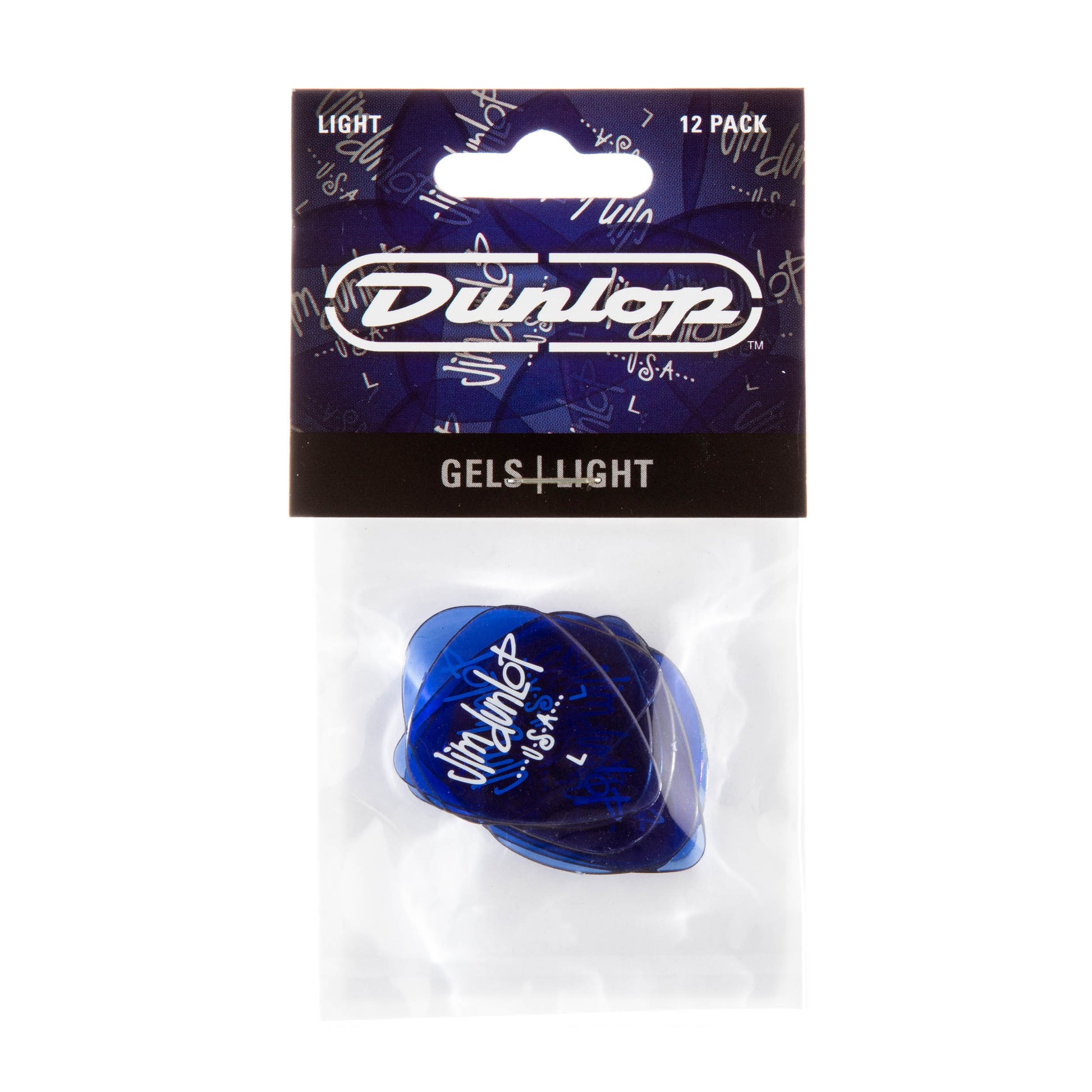 Jim Dunlop DUNLOP GELS BLUE GUITAR PICK PLAYER'S PACK 12-PACK LIGHT - 486PLT
