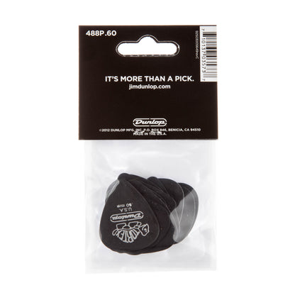 Jim Dunlop DUNLOP TORTEX PITCH BLACK .60mm STANDARD GUITAR PICK PLAYER'S PACK 12-PACK - 488P060