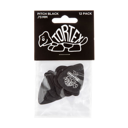 Jim Dunlop DUNLOP TORTEX PITCH BLACK .73mm STANDARD GUITAR PICK PLAYER'S PACK 12-PACK - 488P073