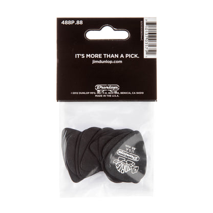 Jim Dunlop DUNLOP TORTEX PITCH BLACK .88mm STANDARD GUITAR PICK PLAYER'S PACK 12-PACK - 488P088