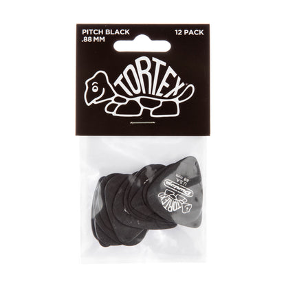 Jim Dunlop DUNLOP TORTEX PITCH BLACK .88mm STANDARD GUITAR PICK PLAYER'S PACK 12-PACK - 488P088