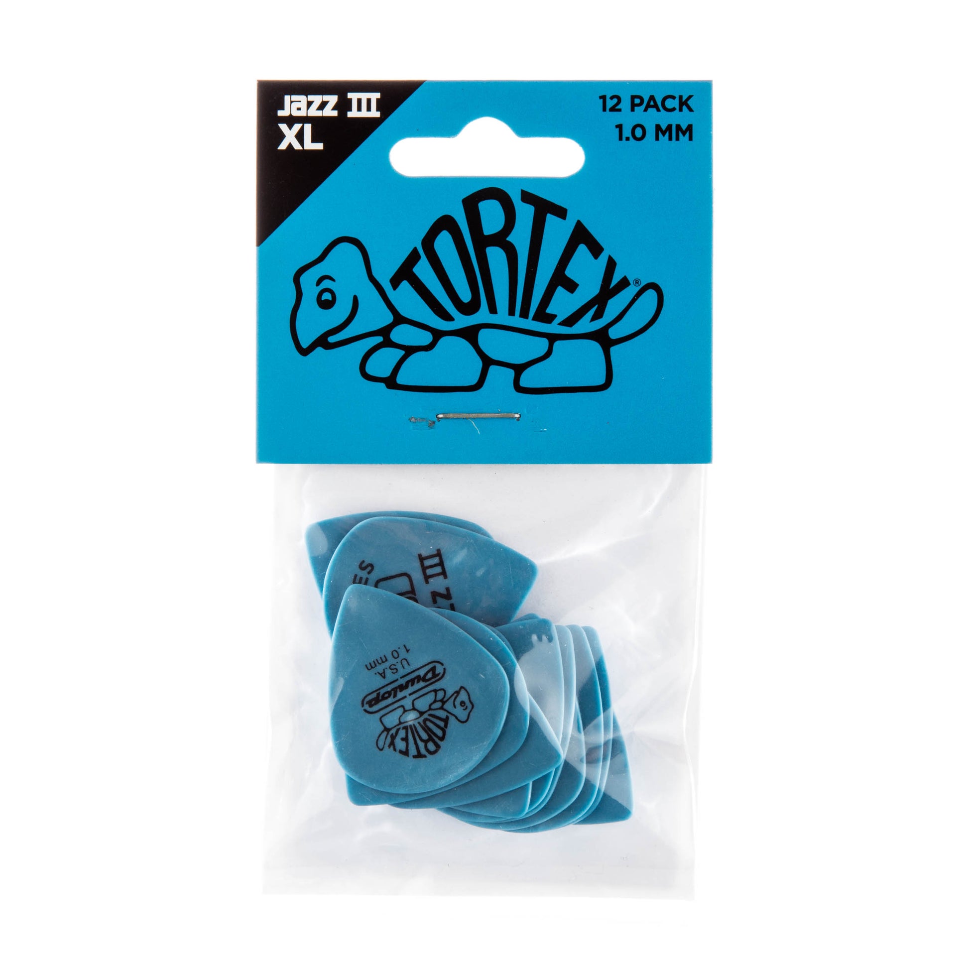 Jim Dunlop DUNLOP TORTEX 1.0mm JAZZ III XL GUITAR PICK PLAYER'S PACK 12-PACK - 498P100