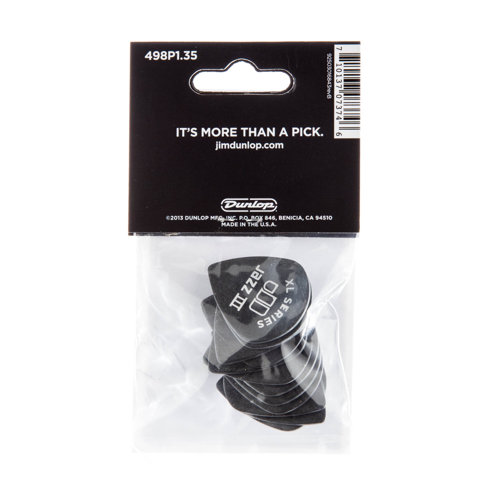Jim Dunlop DUNLOP TORTEX 1.35mm JAZZ III XL GUITAR PICK PLAYER'S PACK 12-PACK - 498P135
