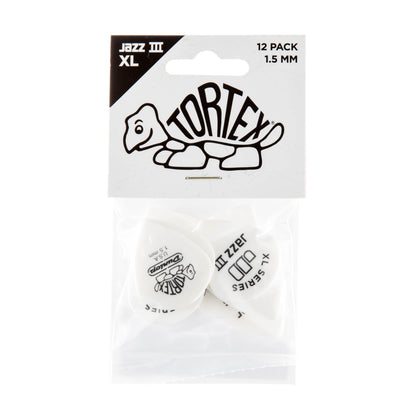 Jim Dunlop DUNLOP TORTEX 1.5mm JAZZ III XL GUITAR PICK PLAYER'S PACK 12-PACK - 498P150