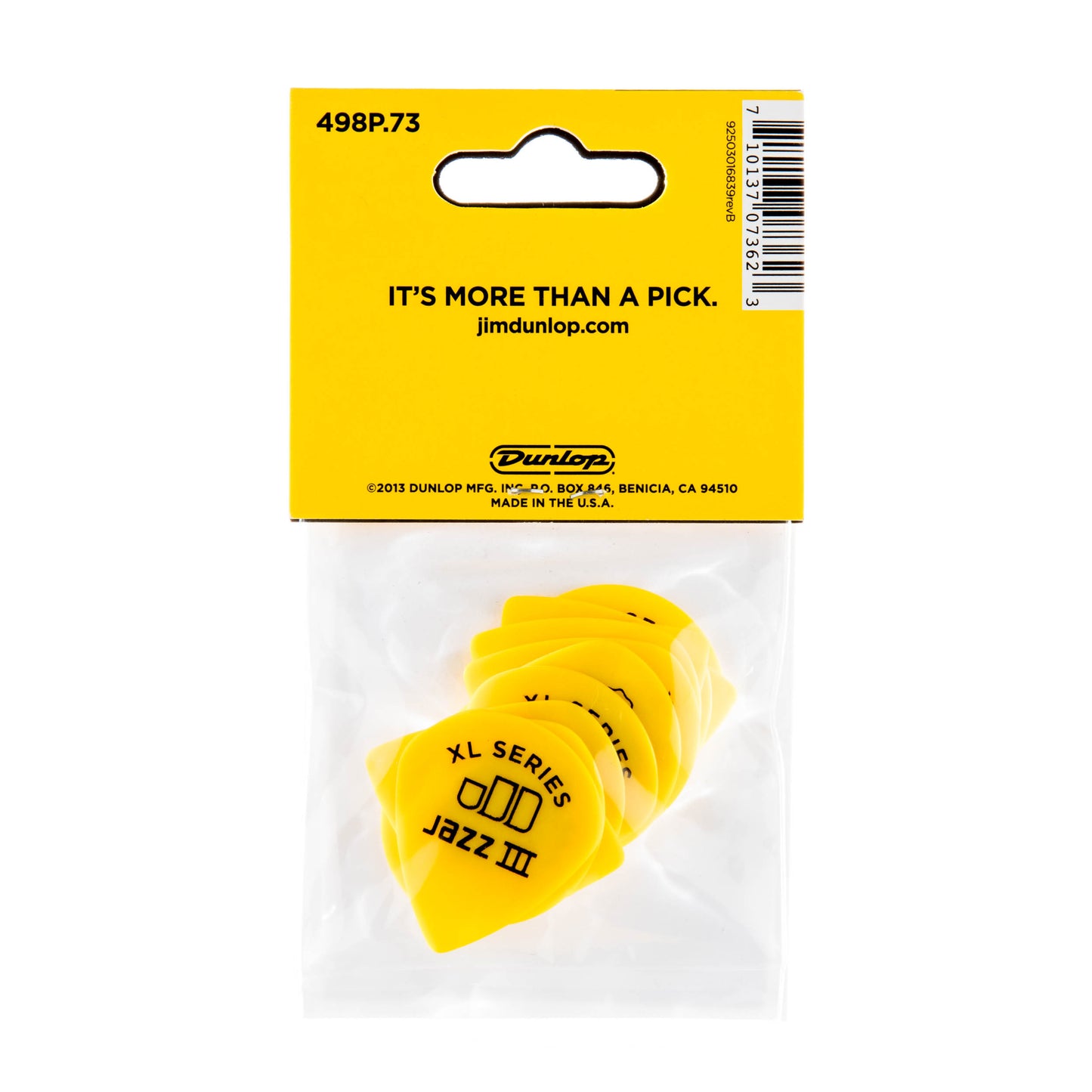 Jim Dunlop DUNLOP TORTEX .73mm JAZZ III XL GUITAR PICK PLAYER'S PACK 12-PACK - 498P073