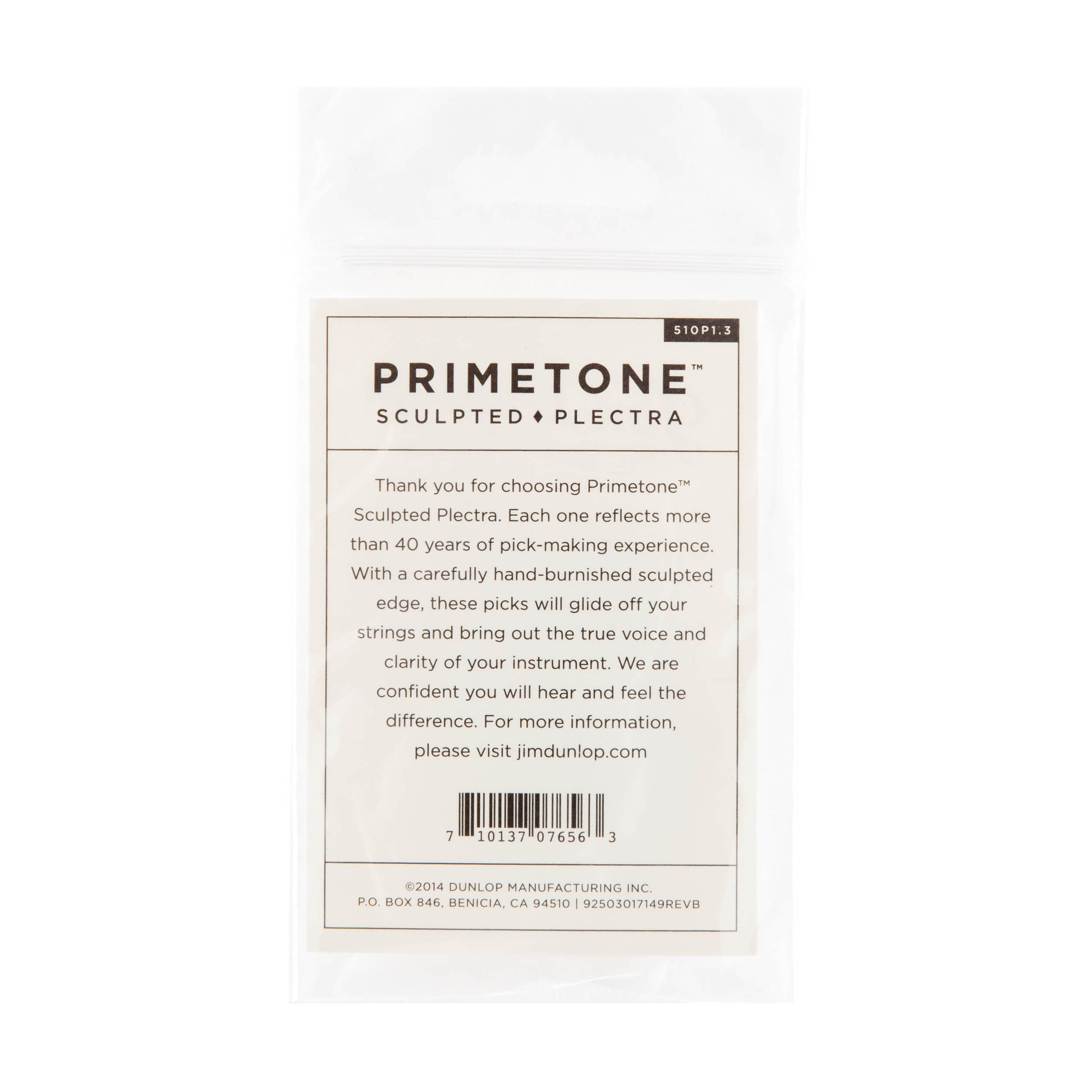 Jim Dunlop DUNLOP PRIMETONE 1.3mm STANDARD GRIP PICK GUITAR PICK PLAYER'S PACK 03-PACK - 510P130