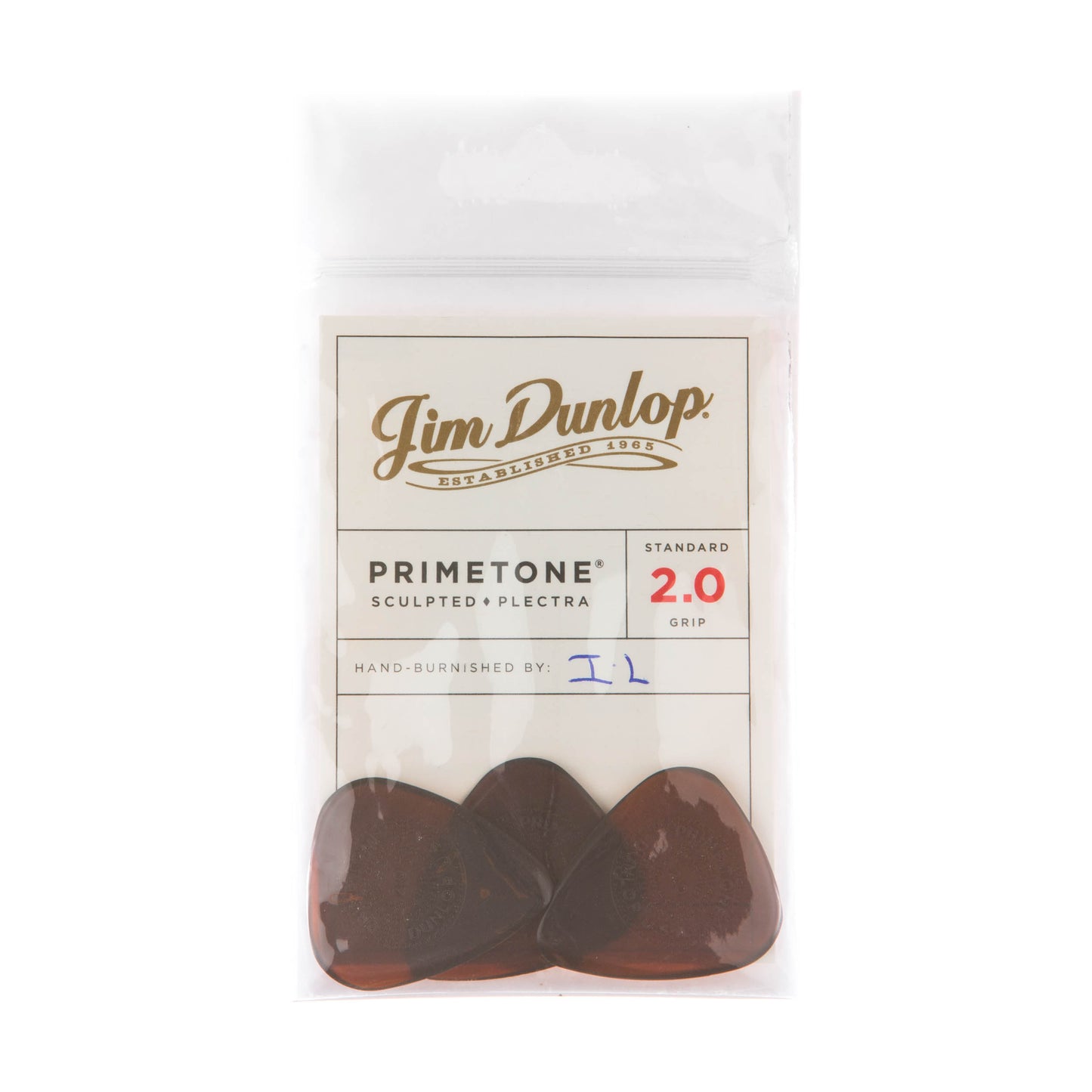 Jim Dunlop DUNLOP PRIMETONE 2.0mm STANDARD GRIP PICK GUITAR PICK PLAYER'S PACK 03-PACK - 510P200