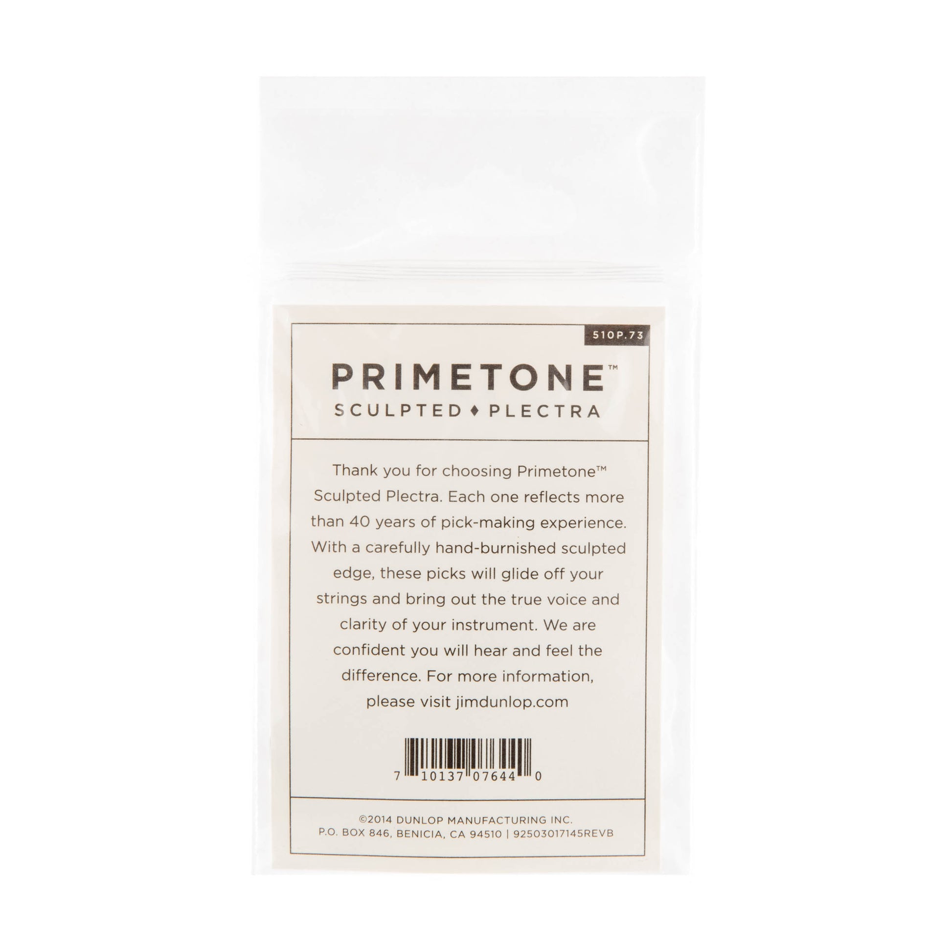 Jim Dunlop DUNLOP PRIMETONE .73mm STANDARD GRIP PICK GUITAR PICK PLAYER'S PACK 03-PACK - 510P073