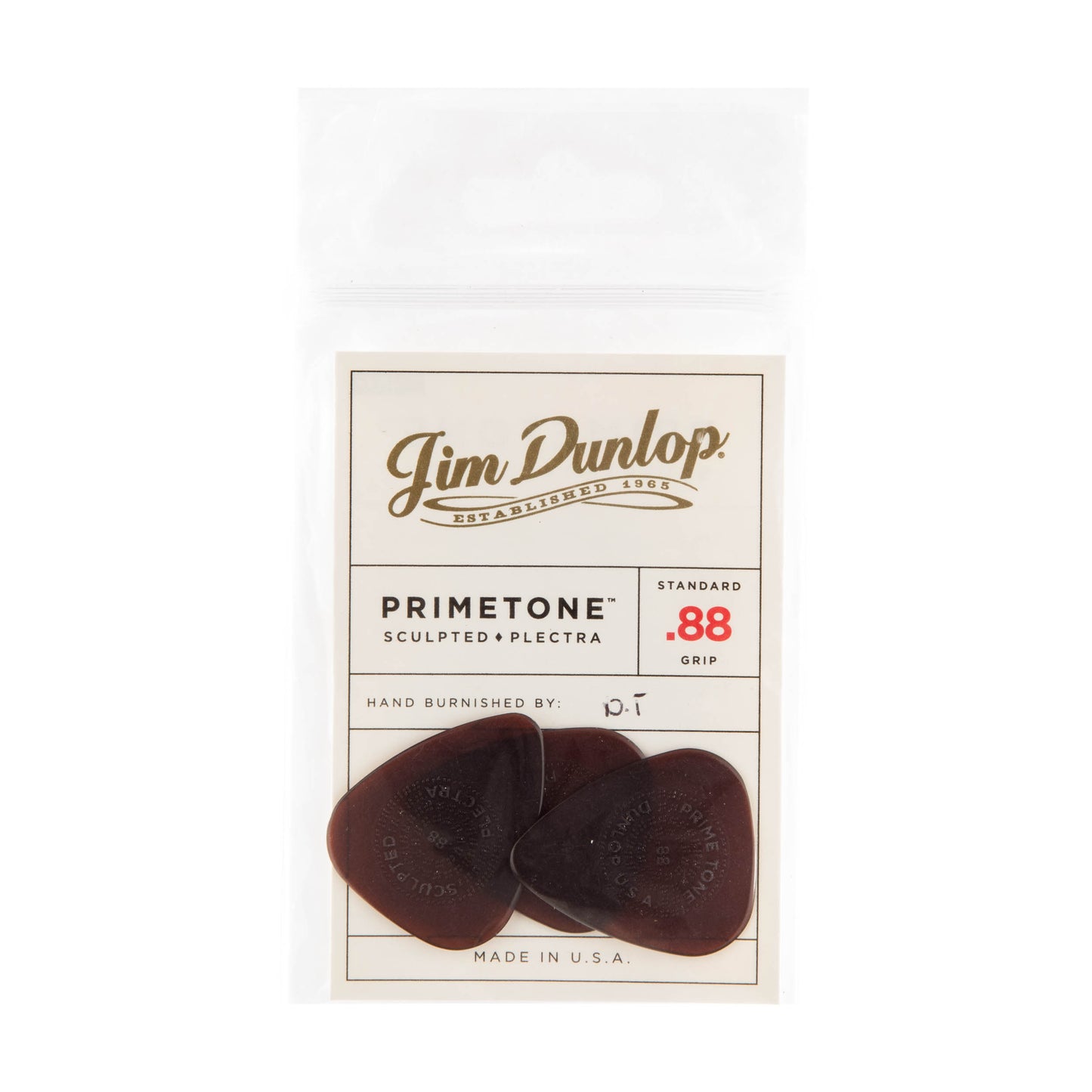 Jim Dunlop DUNLOP PRIMETONE .88mm STANDARD GRIP PICK GUITAR PICK PLAYER'S PACK 03-PACK - 510P088