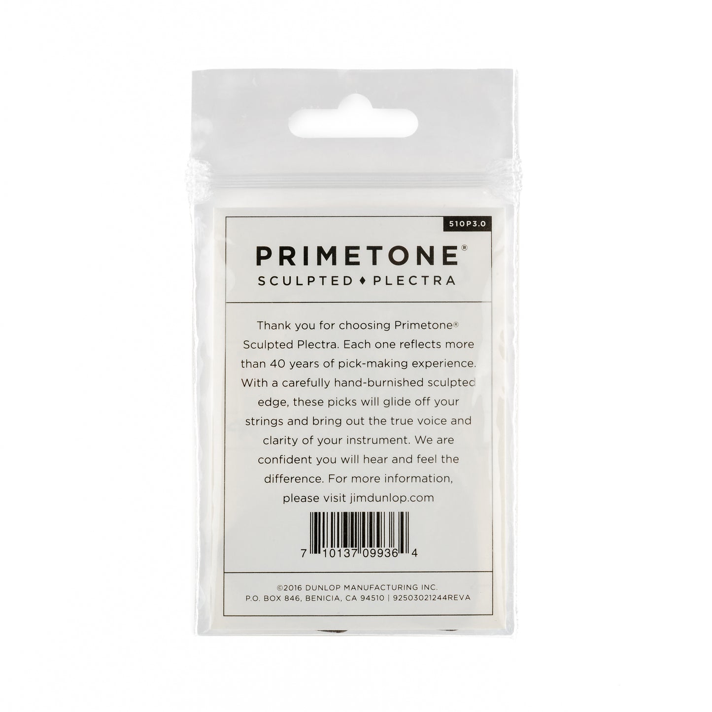 Jim Dunlop DUNLOP PRIMETONE 3.0mm STANDARD GRIP PICK GUITAR PICK PLAYER'S PACK 03-PACK - 510P300