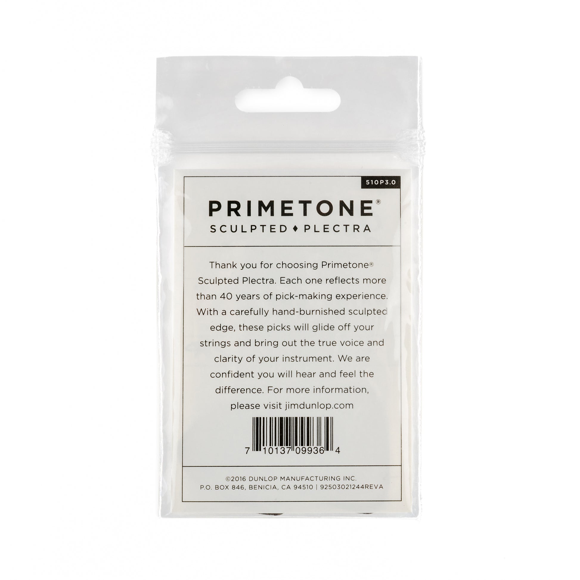 Jim Dunlop DUNLOP PRIMETONE 3.0mm STANDARD GRIP PICK GUITAR PICK PLAYER'S PACK 03-PACK - 510P300