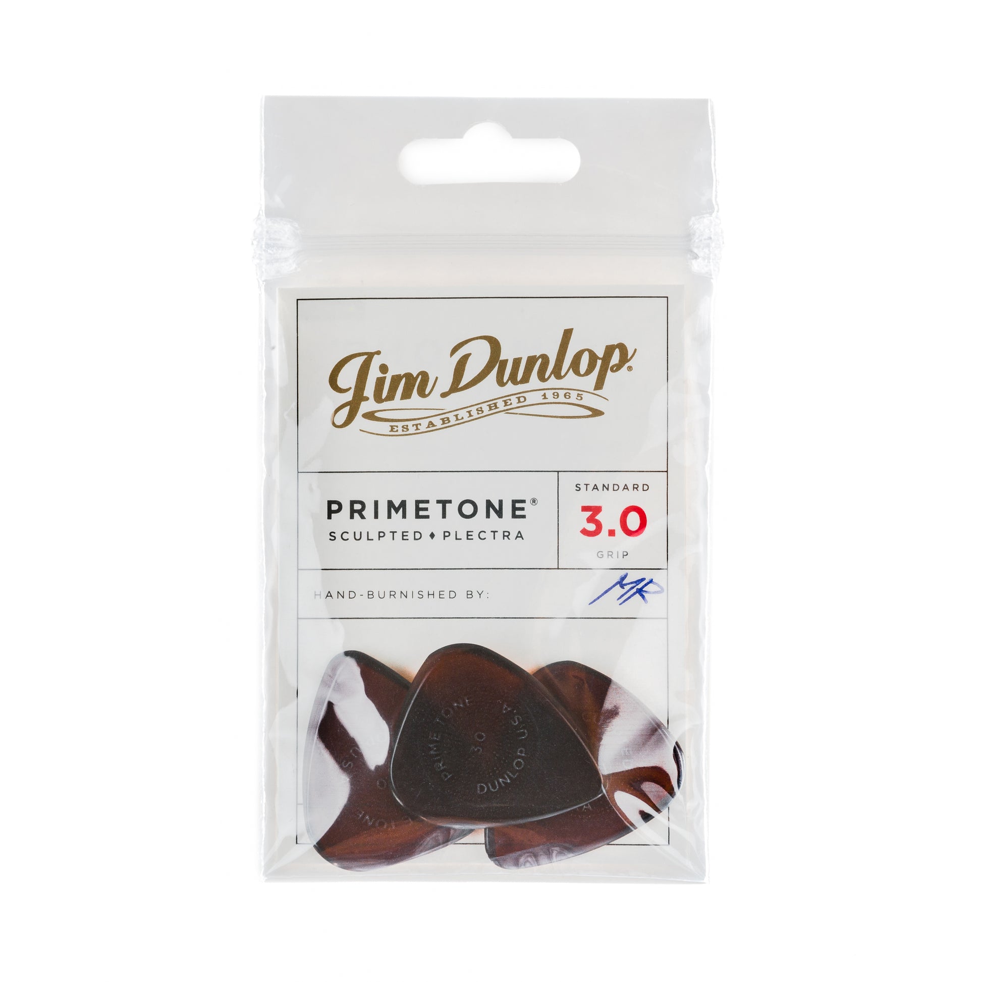 Jim Dunlop DUNLOP PRIMETONE 3.0mm STANDARD GRIP PICK GUITAR PICK PLAYER'S PACK 03-PACK - 510P300