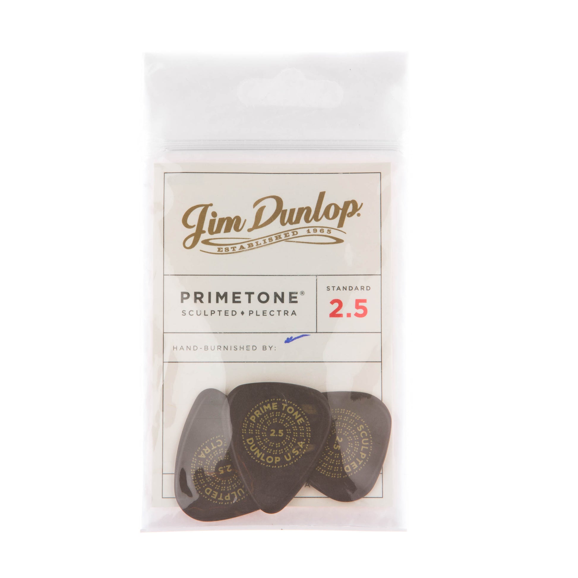 Jim Dunlop DUNLOP PRIMETONE 2.5mm STANDARD SMOOTH PICK GUITAR PICK PLAYER'S PACK 03-PACK - 511P250
