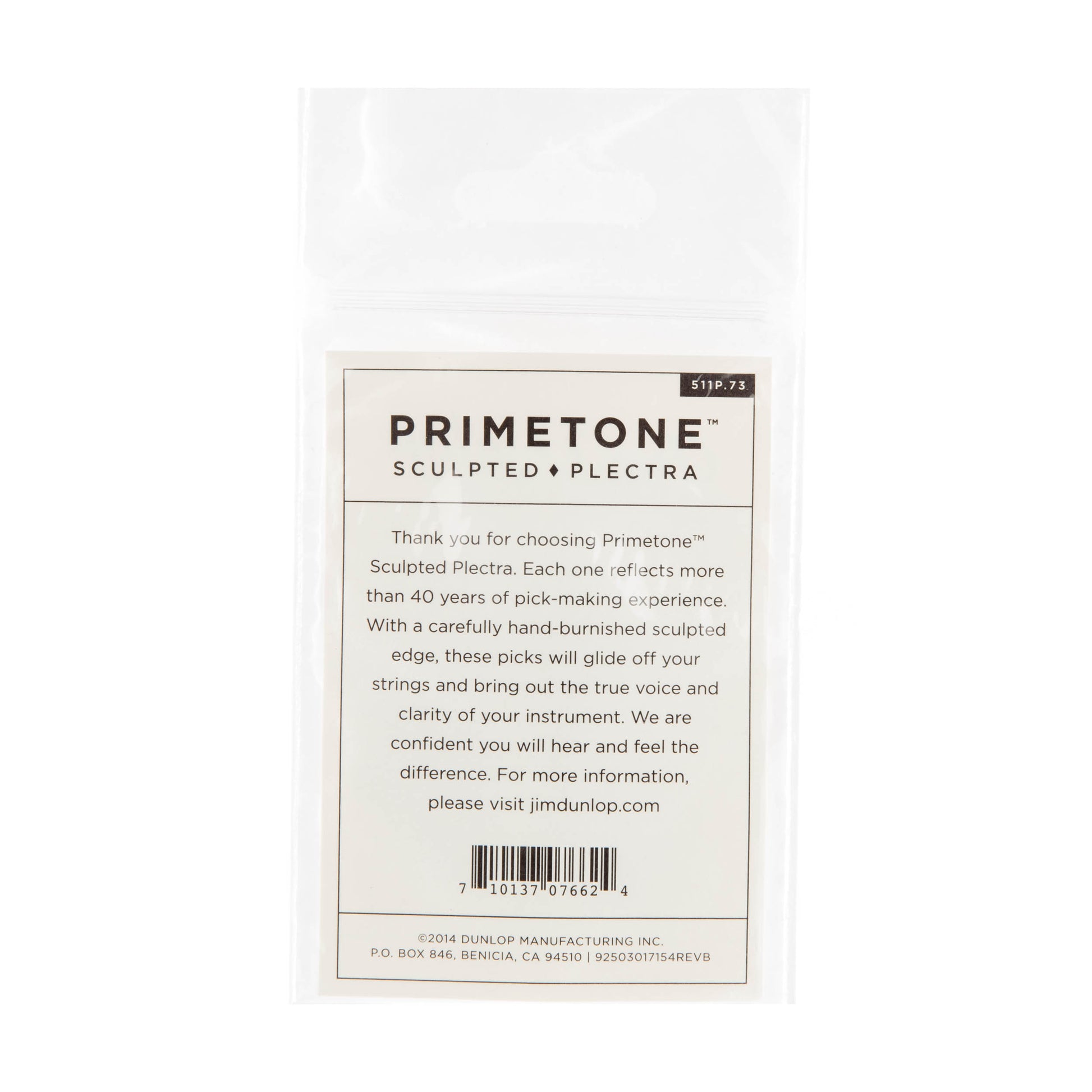 Jim Dunlop DUNLOP PRIMETONE .73mm STANDARD SMOOTH PICK GUITAR PICK PLAYER'S PACK 03-PACK - 511P073