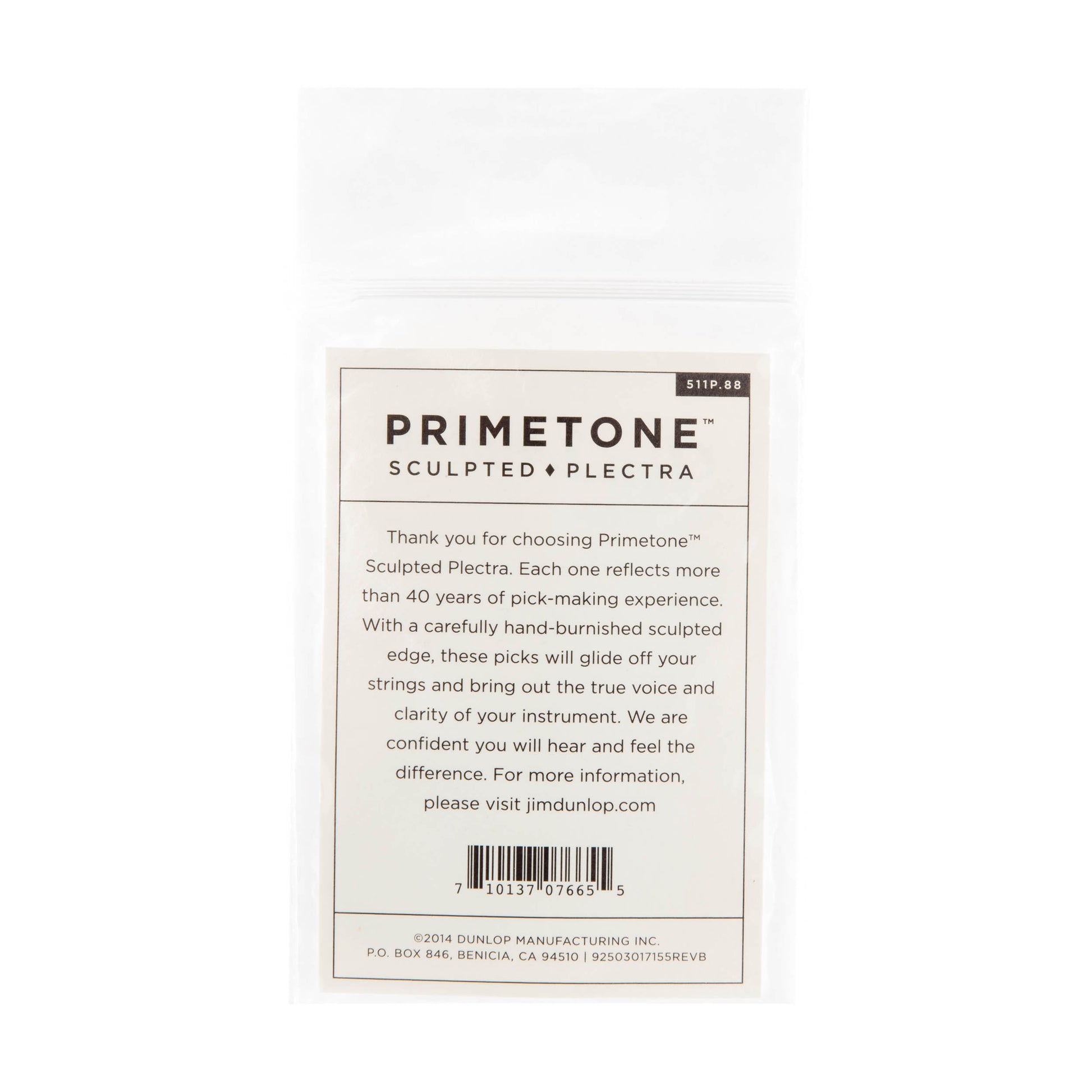 Jim Dunlop DUNLOP PRIMETONE .88mm STANDARD SMOOTH PICK GUITAR PICK PLAYER'S PACK 03-PACK - 511P088