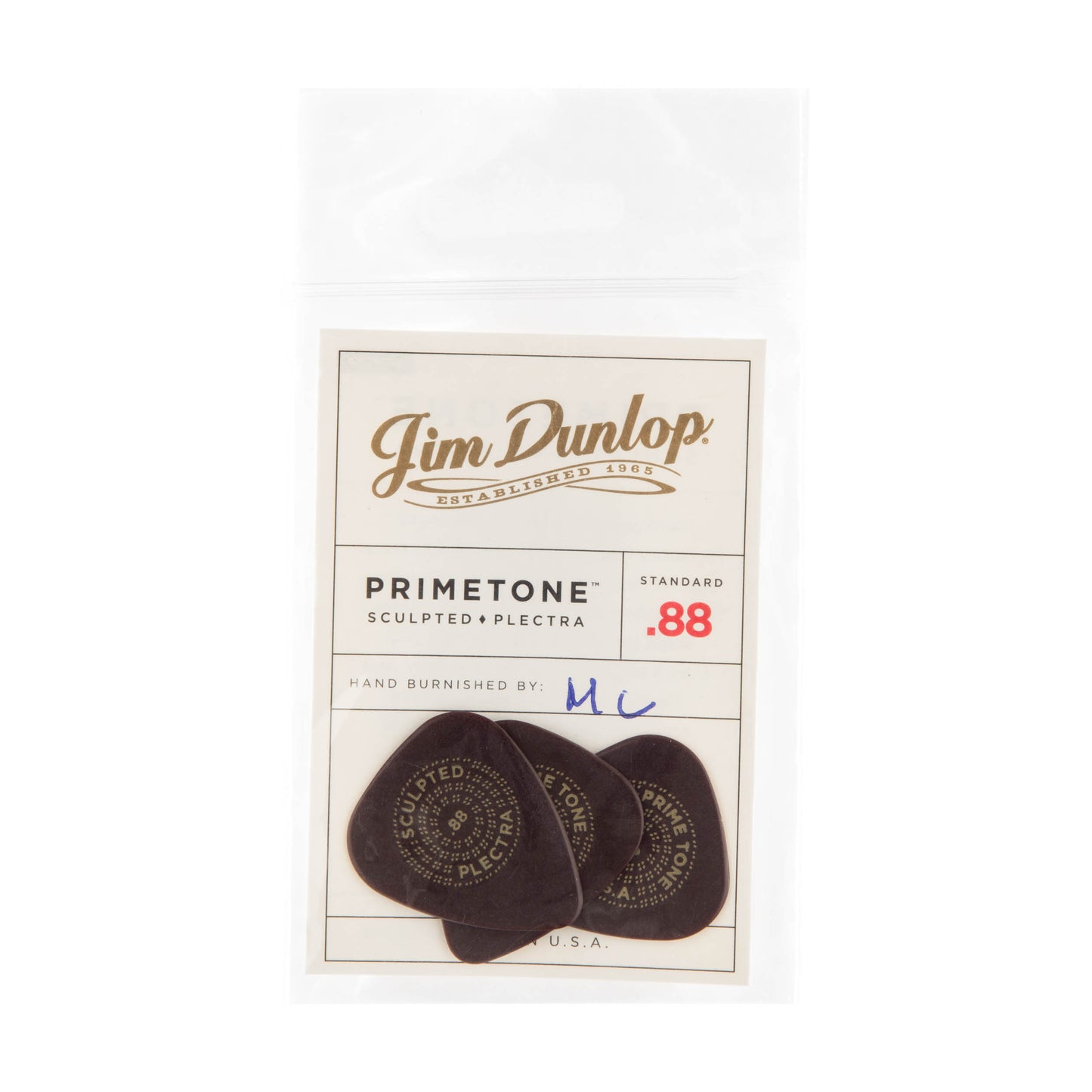 Jim Dunlop DUNLOP PRIMETONE .88mm STANDARD SMOOTH PICK GUITAR PICK PLAYER'S PACK 03-PACK - 511P088