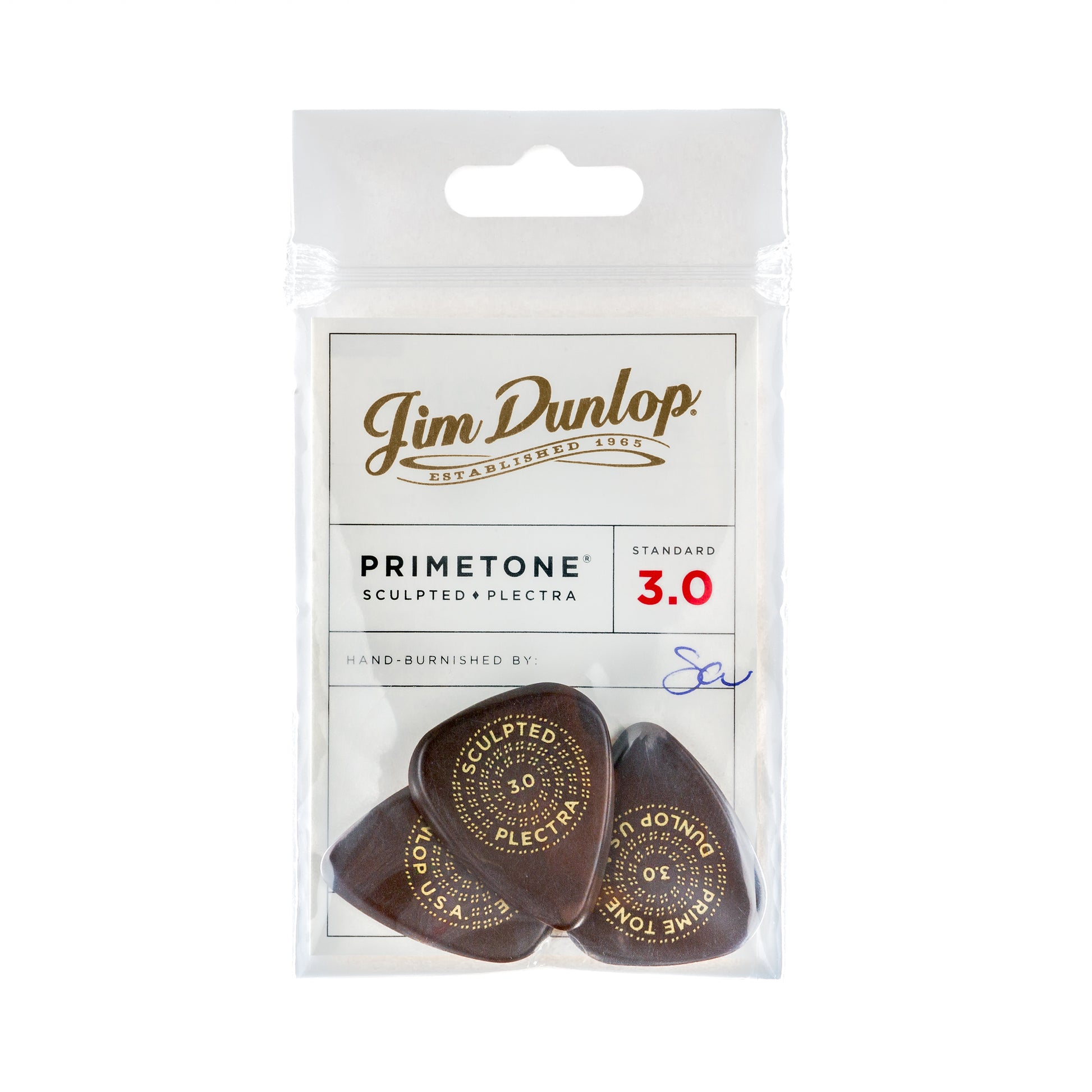 Jim Dunlop DUNLOP PRIMETONE 3.0mm STANDARD SMOOTH PICK GUITAR PICK PLAYER'S PACK 03-PACK - 511P300