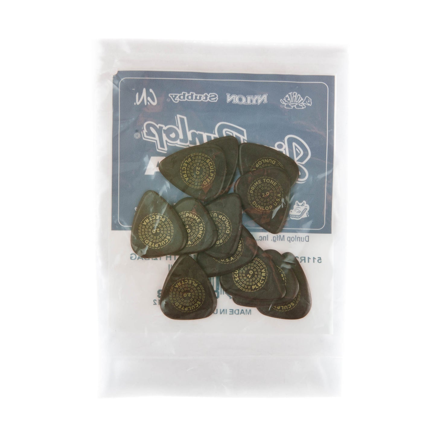 Jim Dunlop DUNLOP PRIMETONE 2.0mm STANDARD SMOOTH PICK GUITAR PICK PLAYER'S PACK 12-PACK - 511R200