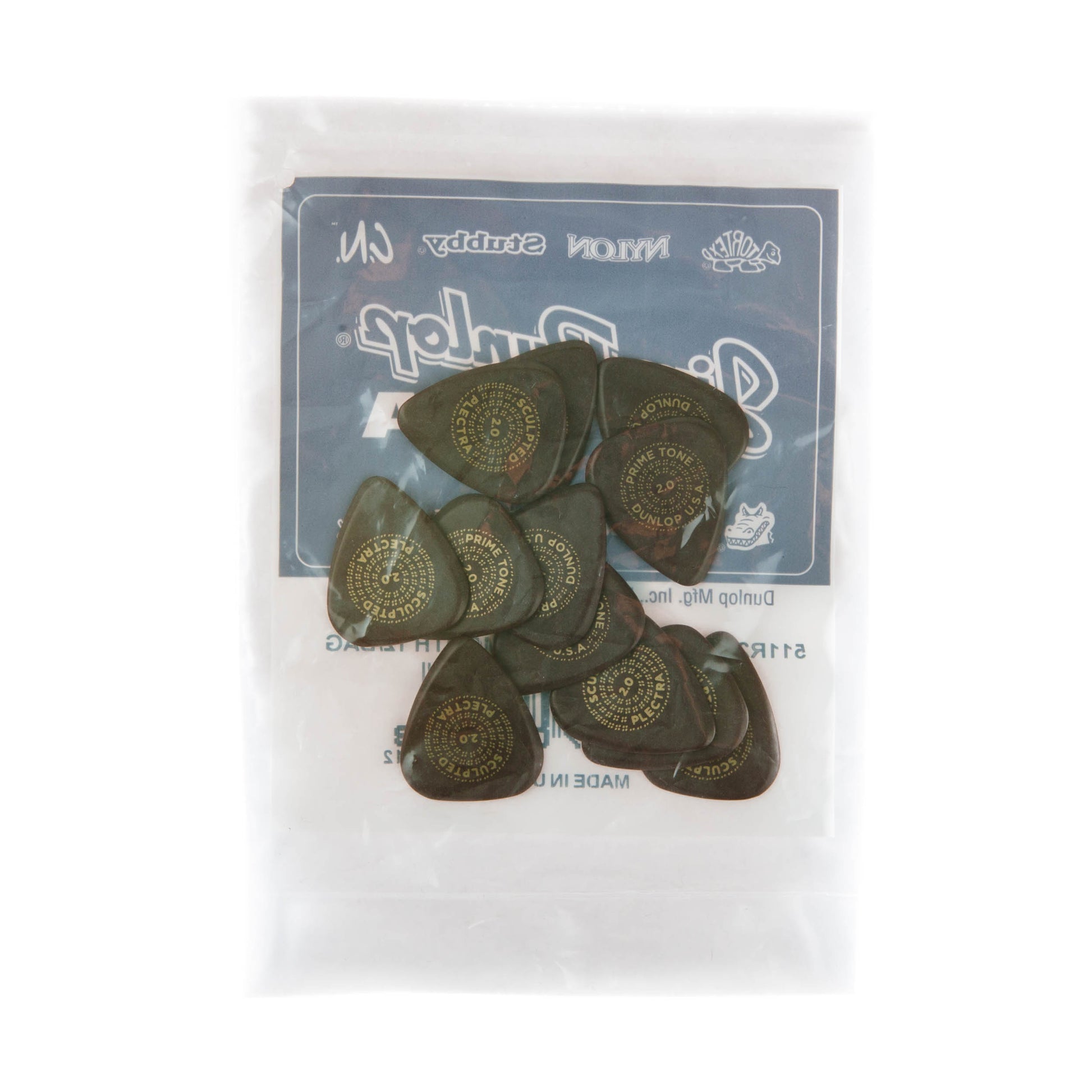 Jim Dunlop DUNLOP PRIMETONE 2.0mm STANDARD SMOOTH PICK GUITAR PICK PLAYER'S PACK 12-PACK - 511R200
