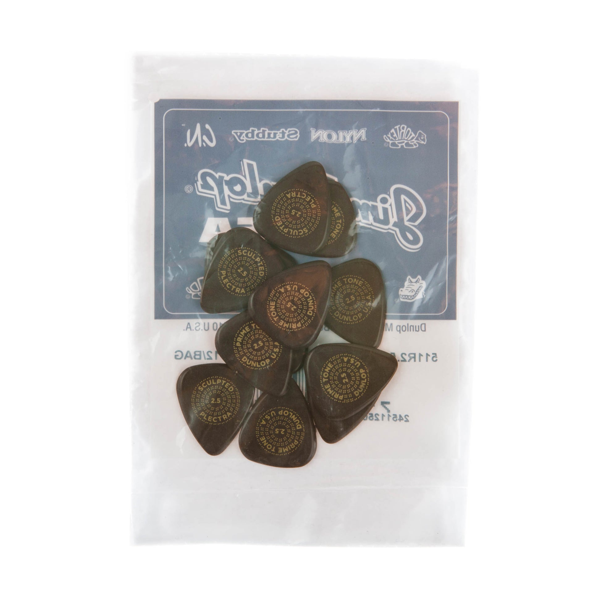 Jim Dunlop DUNLOP PRIMETONE 2.5mm STANDARD SMOOTH PICK GUITAR PICK PLAYER'S PACK 12-PACK - 511R250