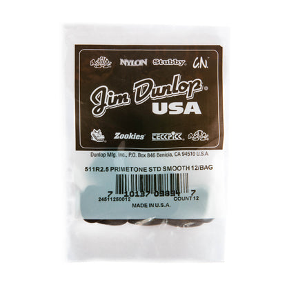 Jim Dunlop DUNLOP PRIMETONE 2.5mm STANDARD SMOOTH PICK GUITAR PICK PLAYER'S PACK 12-PACK - 511R250