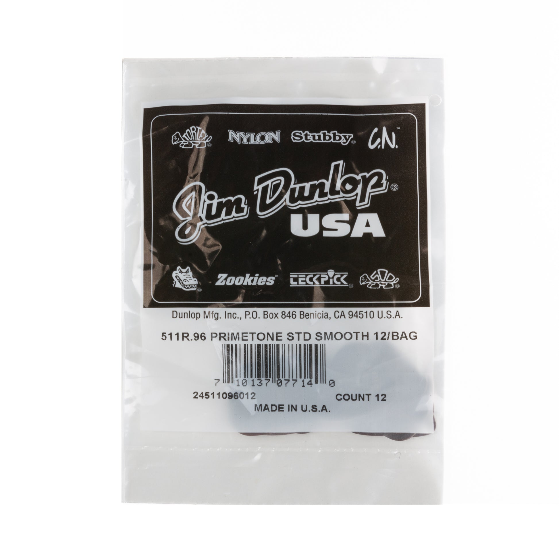 Jim Dunlop DUNLOP PRIMETONE .96mm STANDARD SMOOTH PICK GUITAR PICK PLAYER'S PACK 12-PACK - 511R096