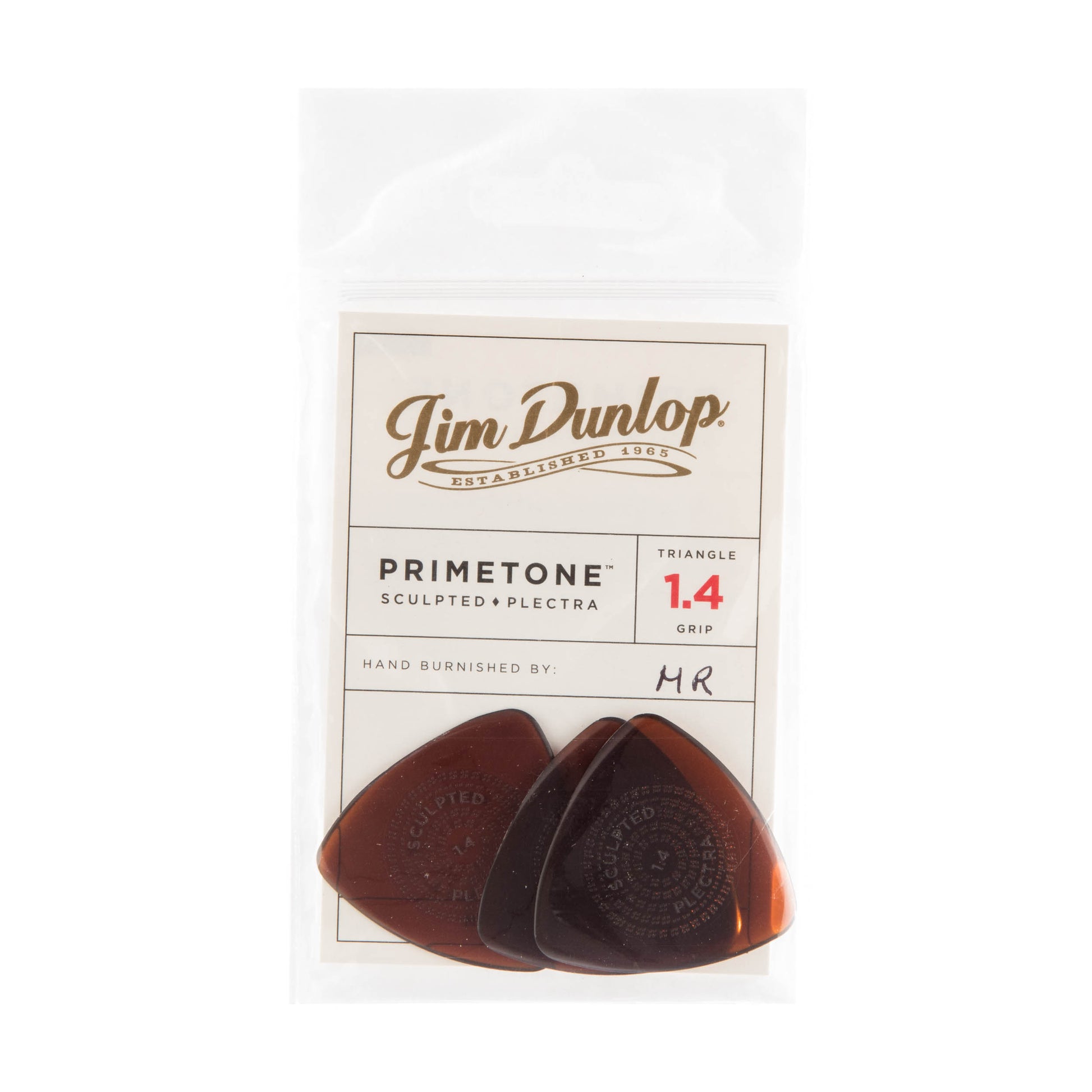 Jim Dunlop DUNLOP PRIMETONE 1.4mm TRIANGLE GRIP PICK GUITAR PICK PLAYER'S PACK 03-PACK - 512P140