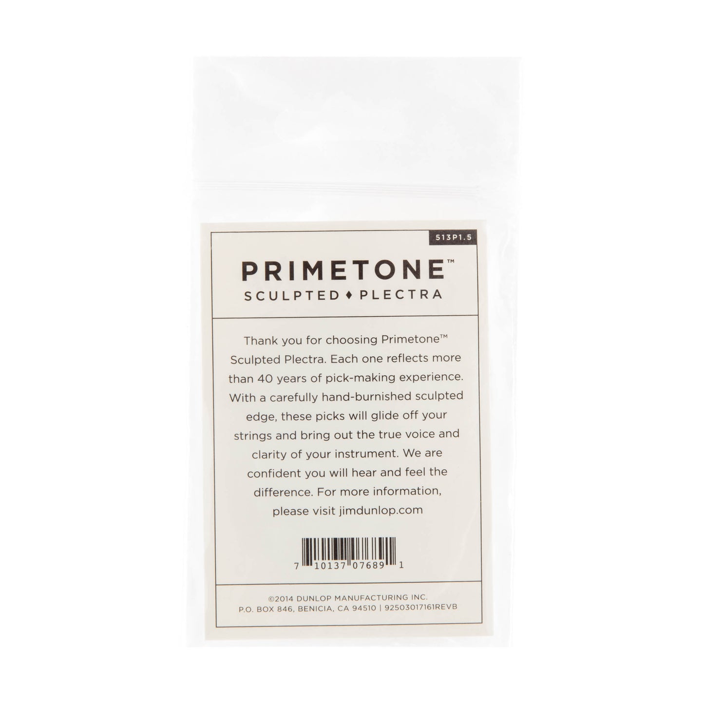 Jim Dunlop DUNLOP PRIMETONE 1.5mm TRIANGLE SMOOTH PICK GUITAR PICK PLAYER'S PACK 03-PACK - 513P150