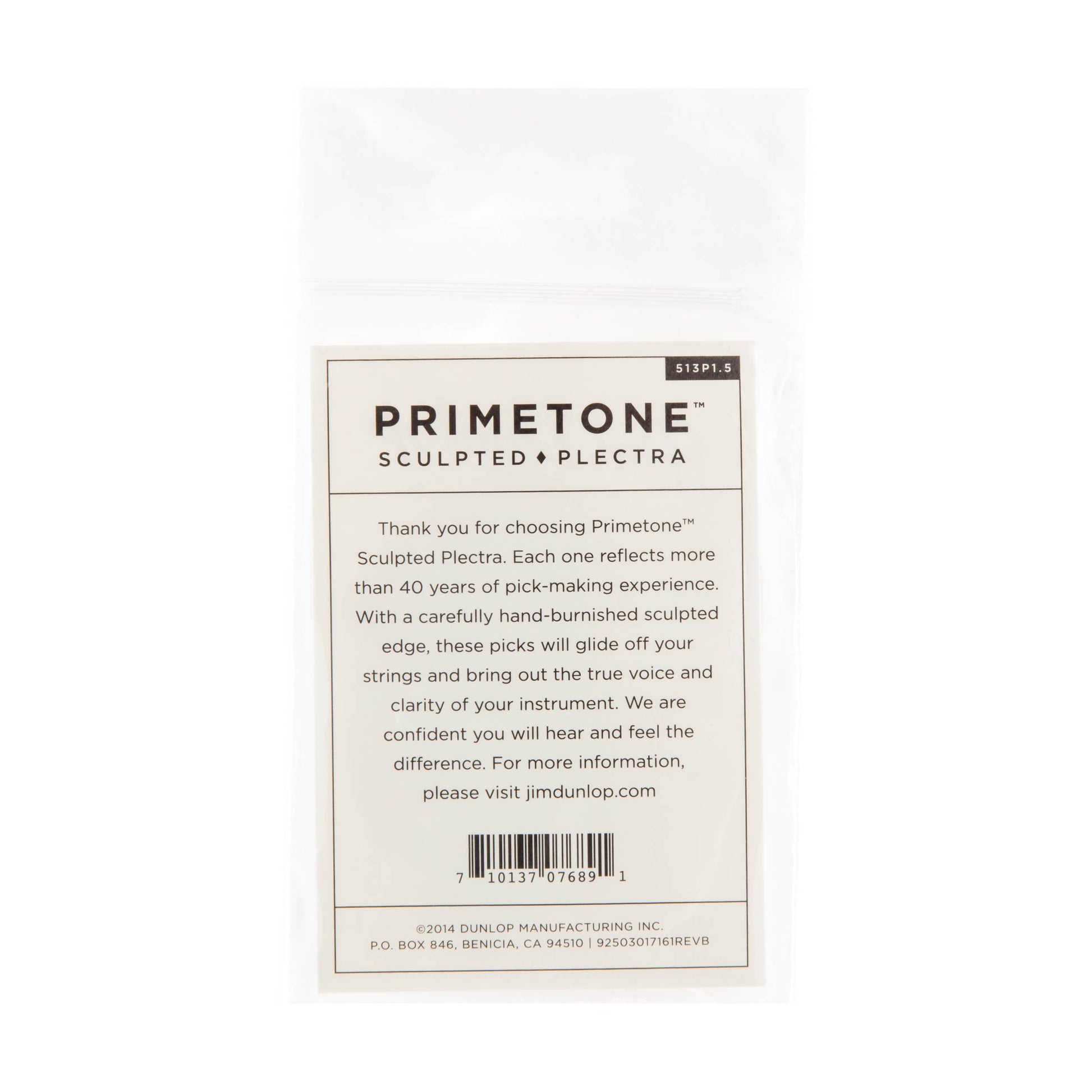 Jim Dunlop DUNLOP PRIMETONE 1.5mm TRIANGLE SMOOTH PICK GUITAR PICK PLAYER'S PACK 03-PACK - 513P150