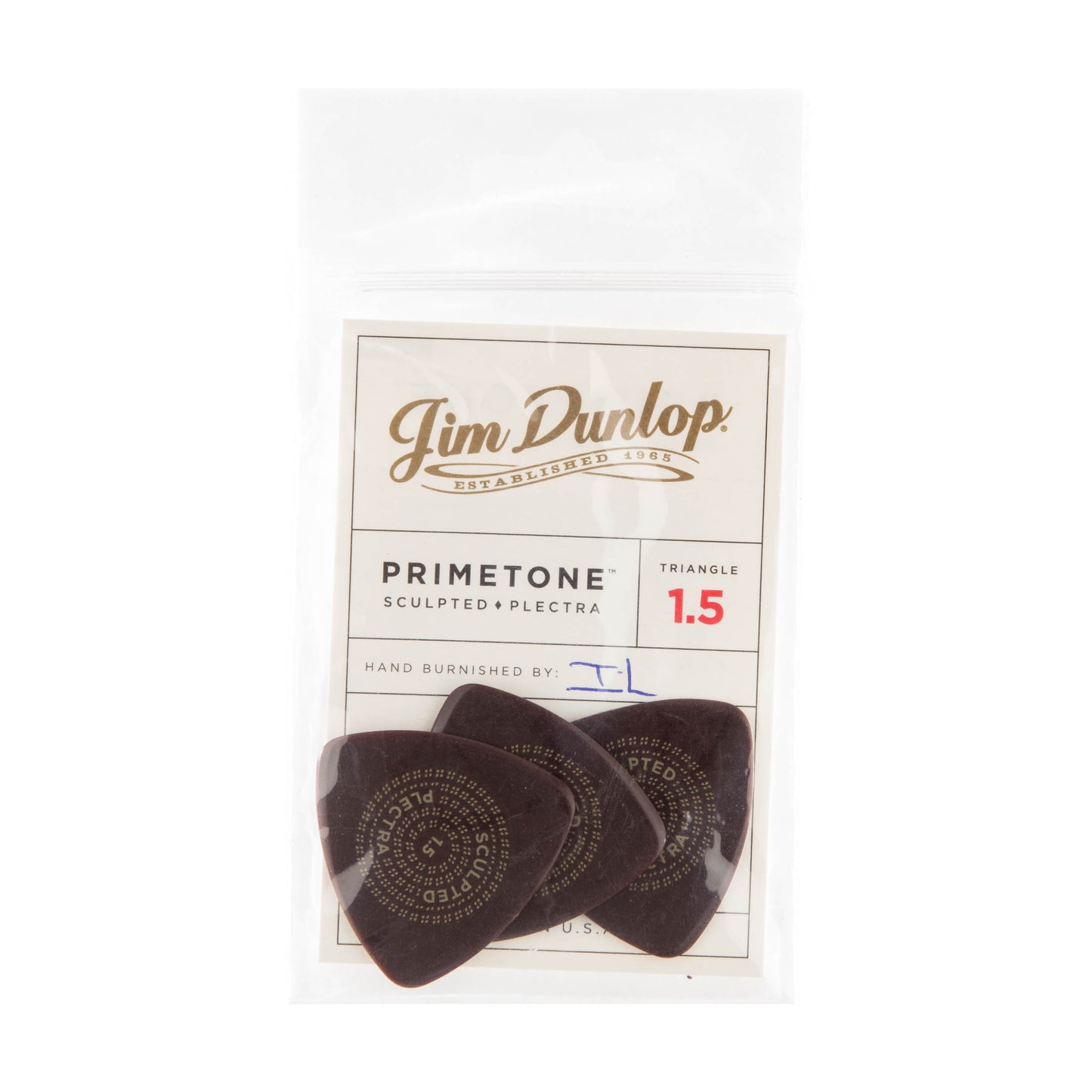 Jim Dunlop DUNLOP PRIMETONE 1.5mm TRIANGLE SMOOTH PICK GUITAR PICK PLAYER'S PACK 03-PACK - 513P150