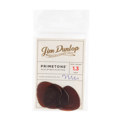 Jim Dunlop DUNLOP PRIMETONE 1.3mm SEMI ROUND GRIP PICK GUITAR PICK PLAYER'S PACK 03-PACK - 514P130