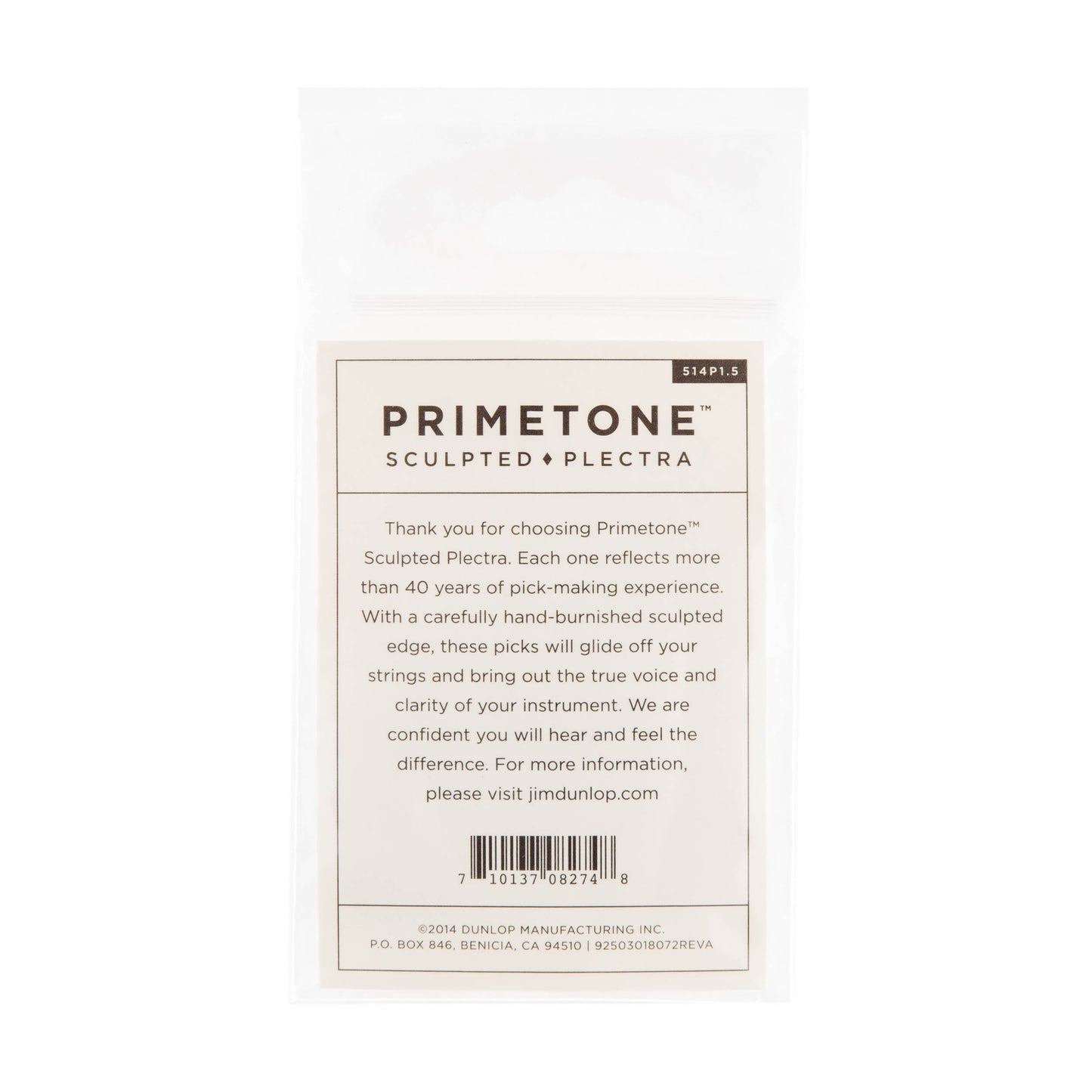 Jim Dunlop DUNLOP PRIMETONE 1.5mm SEMI ROUND GRIP PICK GUITAR PICK PLAYER'S PACK 03-PACK - 514P150