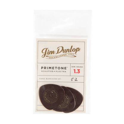Jim Dunlop DUNLOP PRIMETONE 1.3mm SEMI ROUND SMOOTH GRIP PICK GUITAR PICK PLAYER'S PACK 03-PACK - 515P130