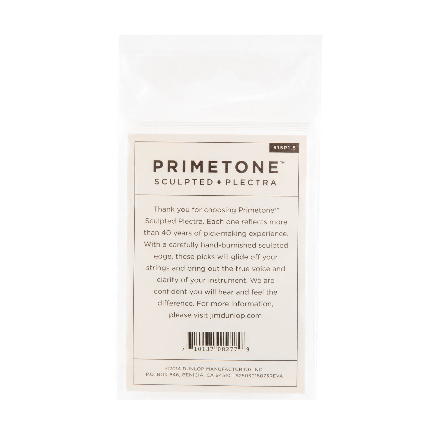 Jim Dunlop DUNLOP PRIMETONE 1.5mm SEMI ROUND SMOOTH GRIP PICK GUITAR PICK PLAYER'S PACK 03-PACK - 515P150