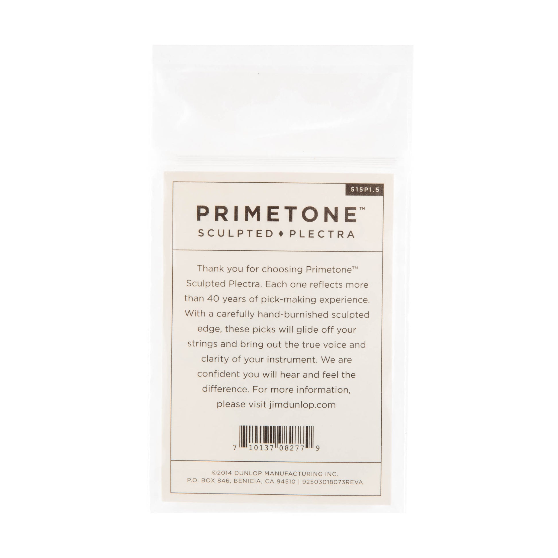 Jim Dunlop DUNLOP PRIMETONE 1.5mm SEMI ROUND SMOOTH GRIP PICK GUITAR PICK PLAYER'S PACK 03-PACK - 515P150