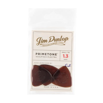 Jim Dunlop DUNLOP PRIMETONE 1.3mm SMALL TRIANGLE GRIP PICK GUITAR PICK PLAYER'S PACK 03-PACK - 516P130