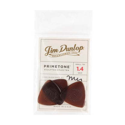 Jim Dunlop DUNLOP PRIMETONE 1.4mm SMALL TRIANGLE GRIP PICK GUITAR PICK PLAYER'S PACK 03-PACK - 516P140