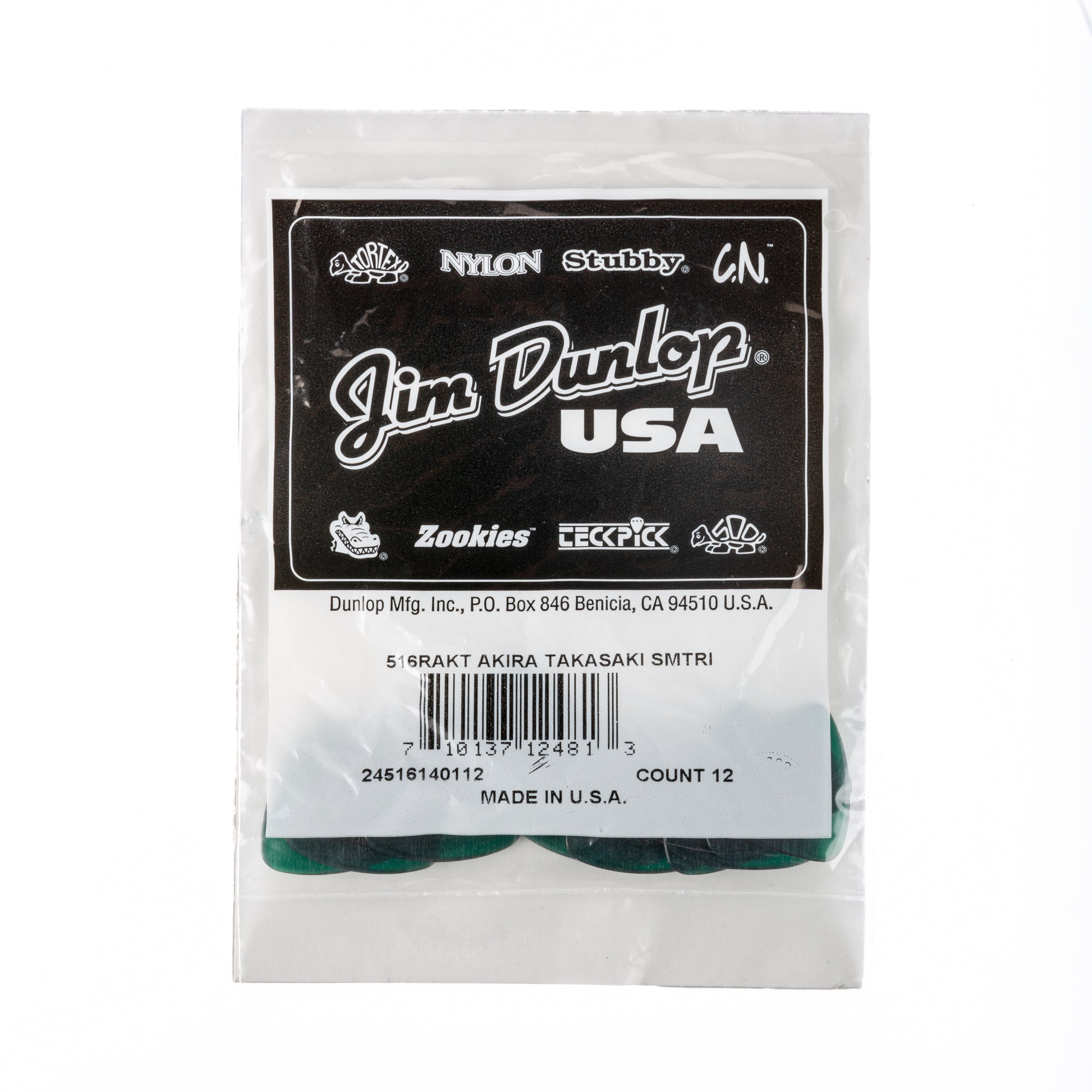 Jim Dunlop DUNLOP AKIRA TAKASAKI CUSTOM PRIMETONE 1.4mm SMALL TRI PICK GUITAR PICK REFILL BAG 12-Pack - 516RAKT