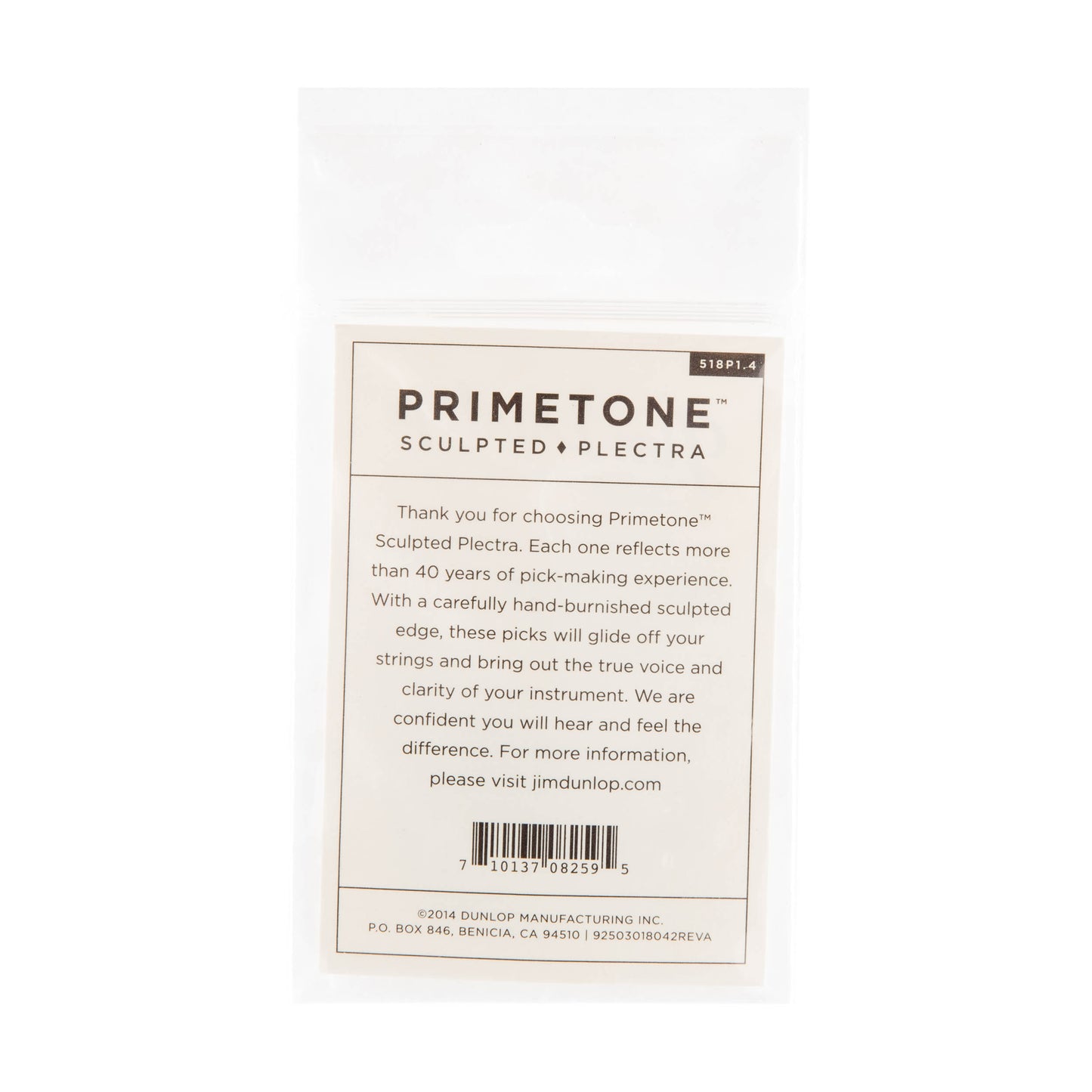 Jim Dunlop DUNLOP PRIMETONE 1.4mm JAZZ III GRIP PICK GUITAR PICK PLAYER'S PACK 03-PACK - 518P140