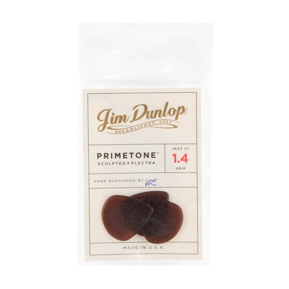 Jim Dunlop DUNLOP PRIMETONE 1.4mm JAZZ III GRIP PICK GUITAR PICK PLAYER'S PACK 03-PACK - 518P140